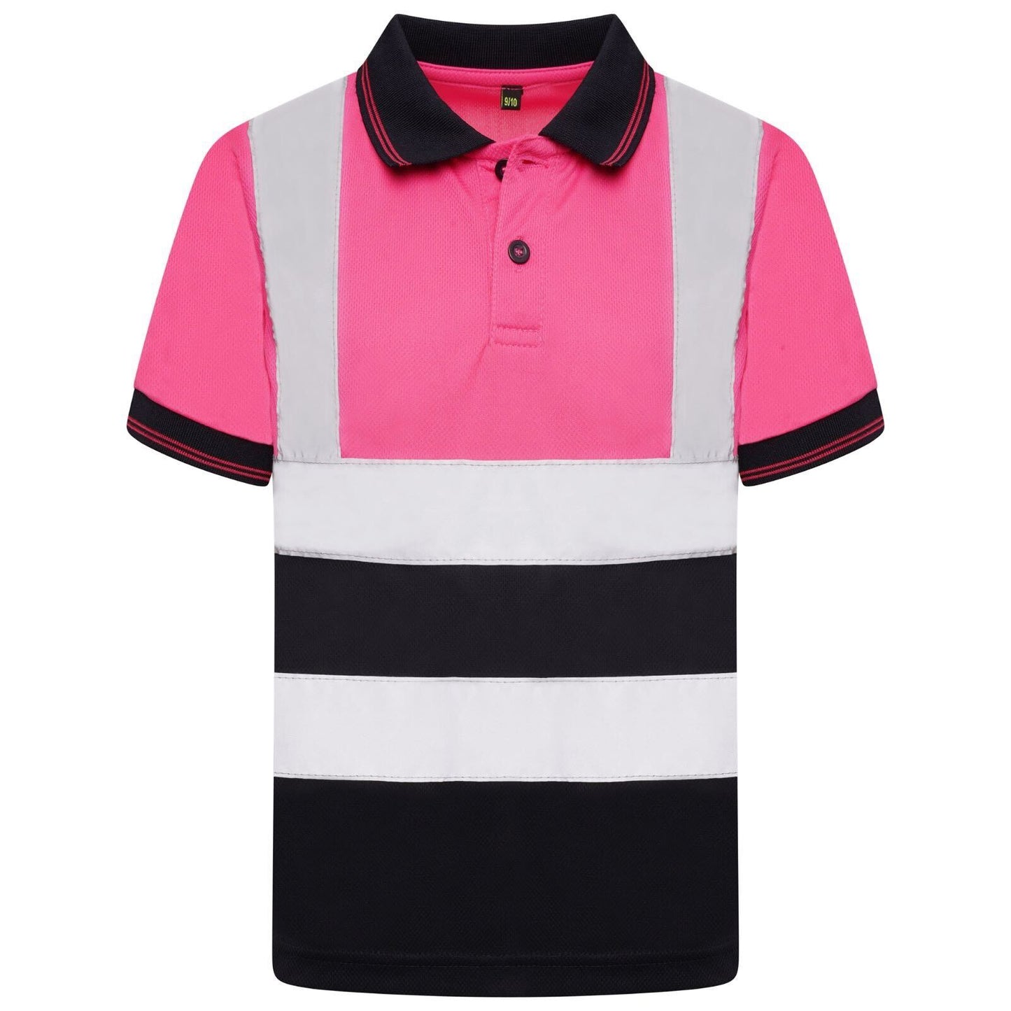 Kids Unisex Hi Vis Short Sleeve Polo Shirt