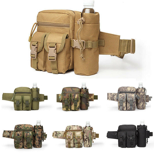 Tactical Water Bottle Wait Pack Bag Military Molle Pouch Fanny Pack Bumbag