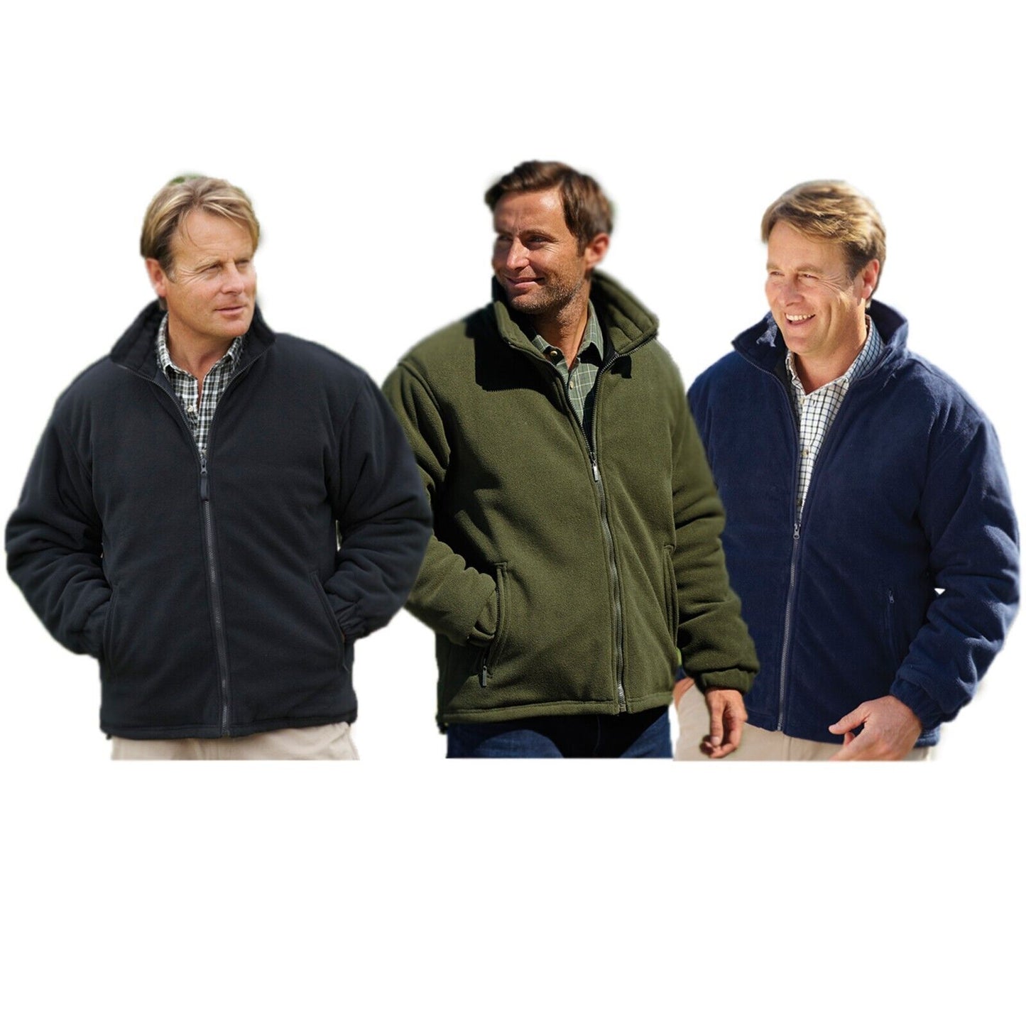 Mens Champion Glen Quilted Winter Warm Coat Padded Anti-pill Fleece Jacket