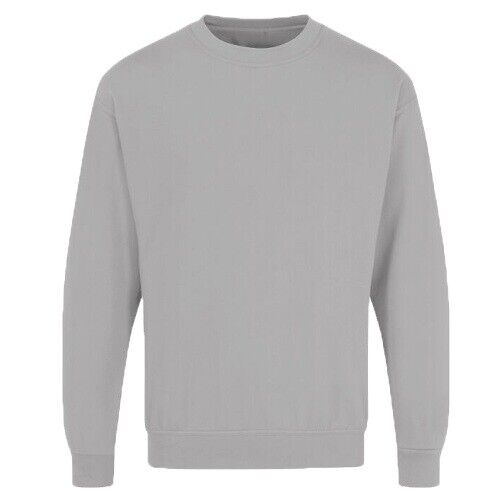 Adults Plain Classic Sweatshirt Sweater Jumper Top Casual Work Leisure Sport