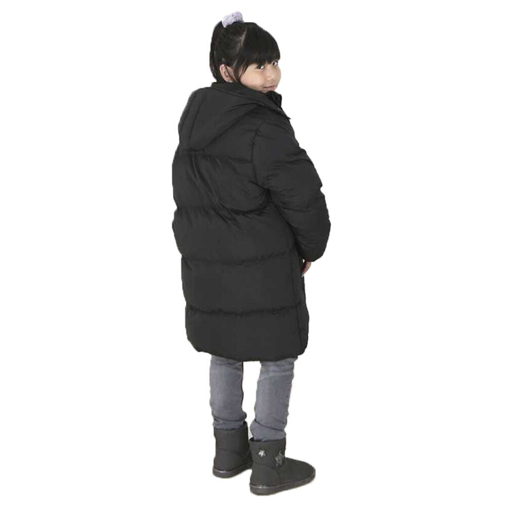 Girls Brave Soul Bunny Padded Hooded Long Length School Jacket