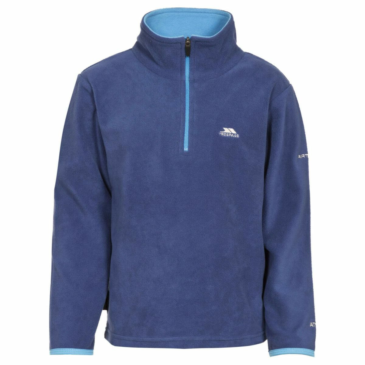 Boys Trespass Etto Lightweight Warm Fleece Jumper Zip Neck School Pull Over