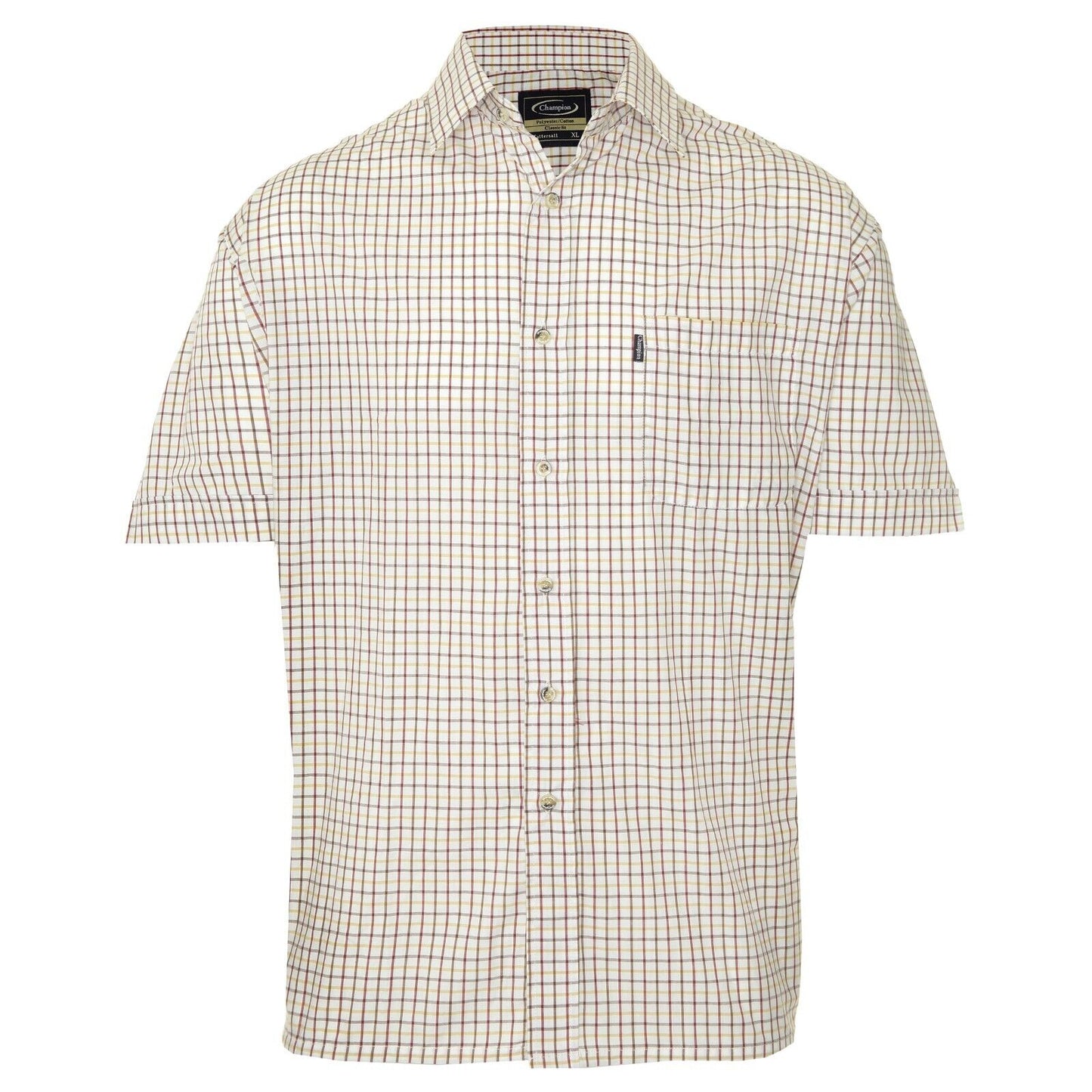 Mens Champion Short Sleeve Tattersall Shirt | Yarn Dyed Countrywear Check-shirt