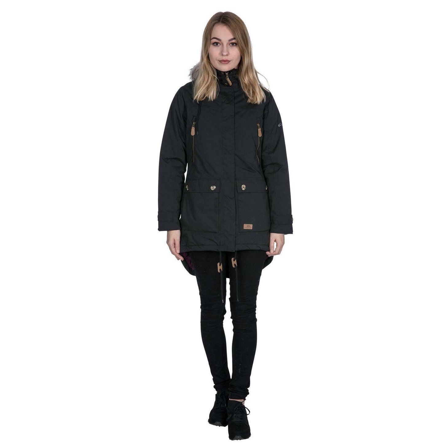 Trespass Clea Womens Waterproof Padded Jacket | Ladies Long Coat with Taped Seam