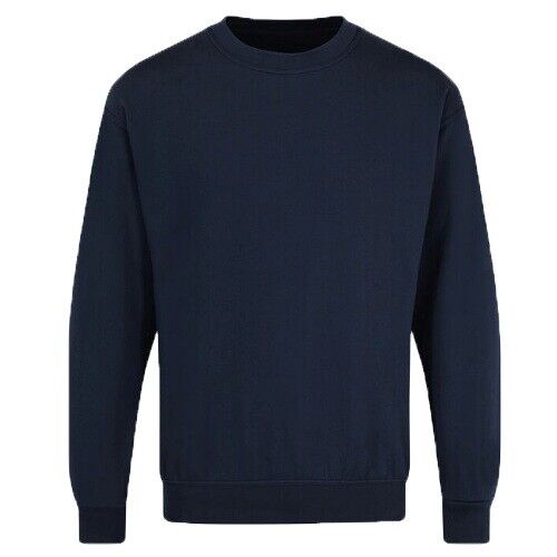 Adults Plain Classic Sweatshirt Sweater Jumper Top Casual Work Leisure Sport