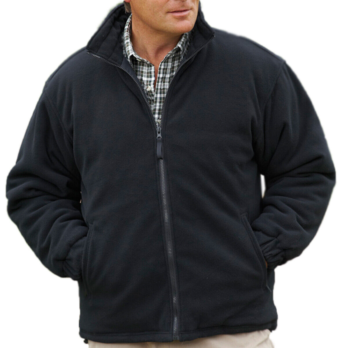 Mens Champion Glen Quilted Winter Warm Coat Padded Anti-pill Fleece Jacket