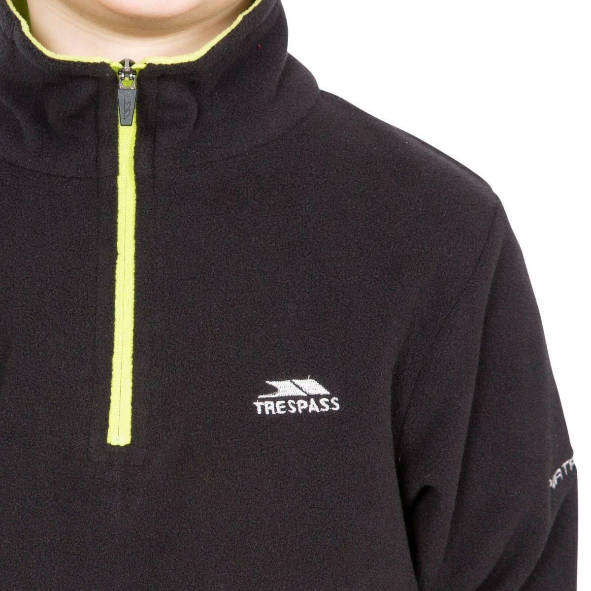Boys Trespass Etto Lightweight Warm Fleece Jumper Zip Neck School Pull Over