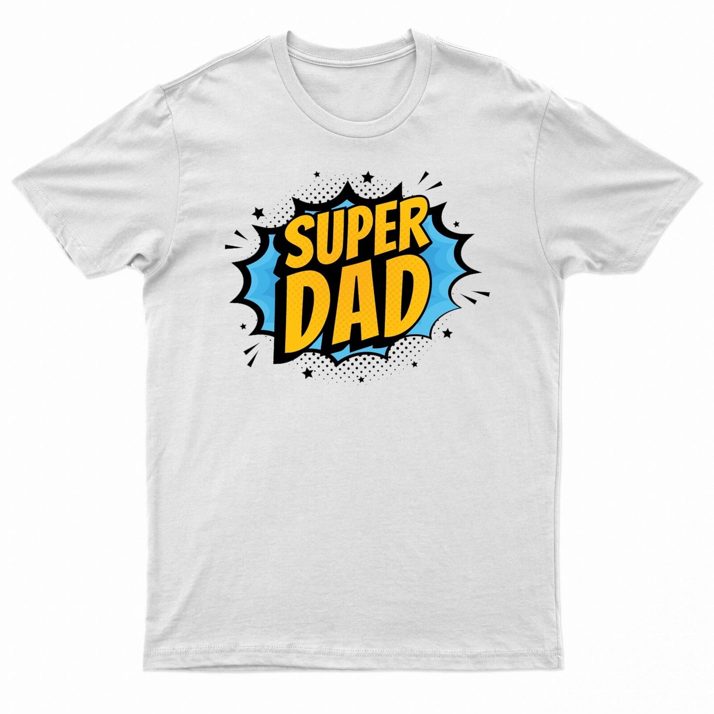 Men's Crew Neck SuperDad T Shirt Fathers Day Gift Short Sleeve Top