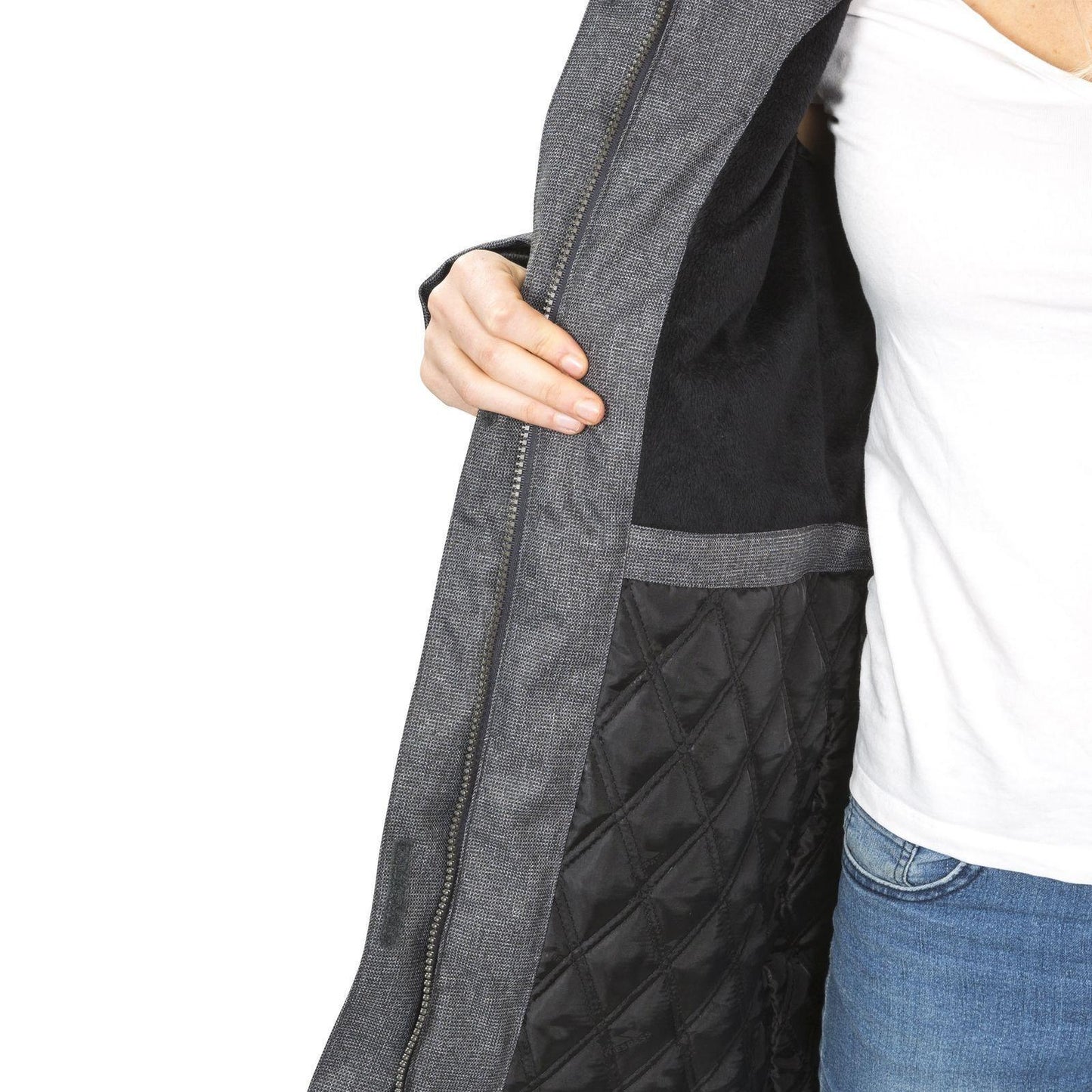 Womens Trespass Thundery Waterproof Parka Jacket | Long Hooded Coat