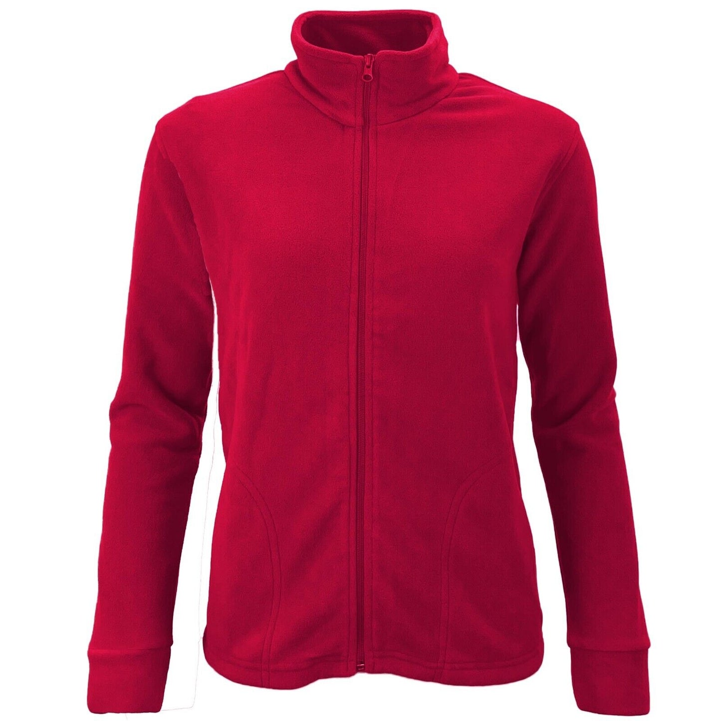 Ladies Zip Micro Fleece Jacket Lightweight Fleece Top