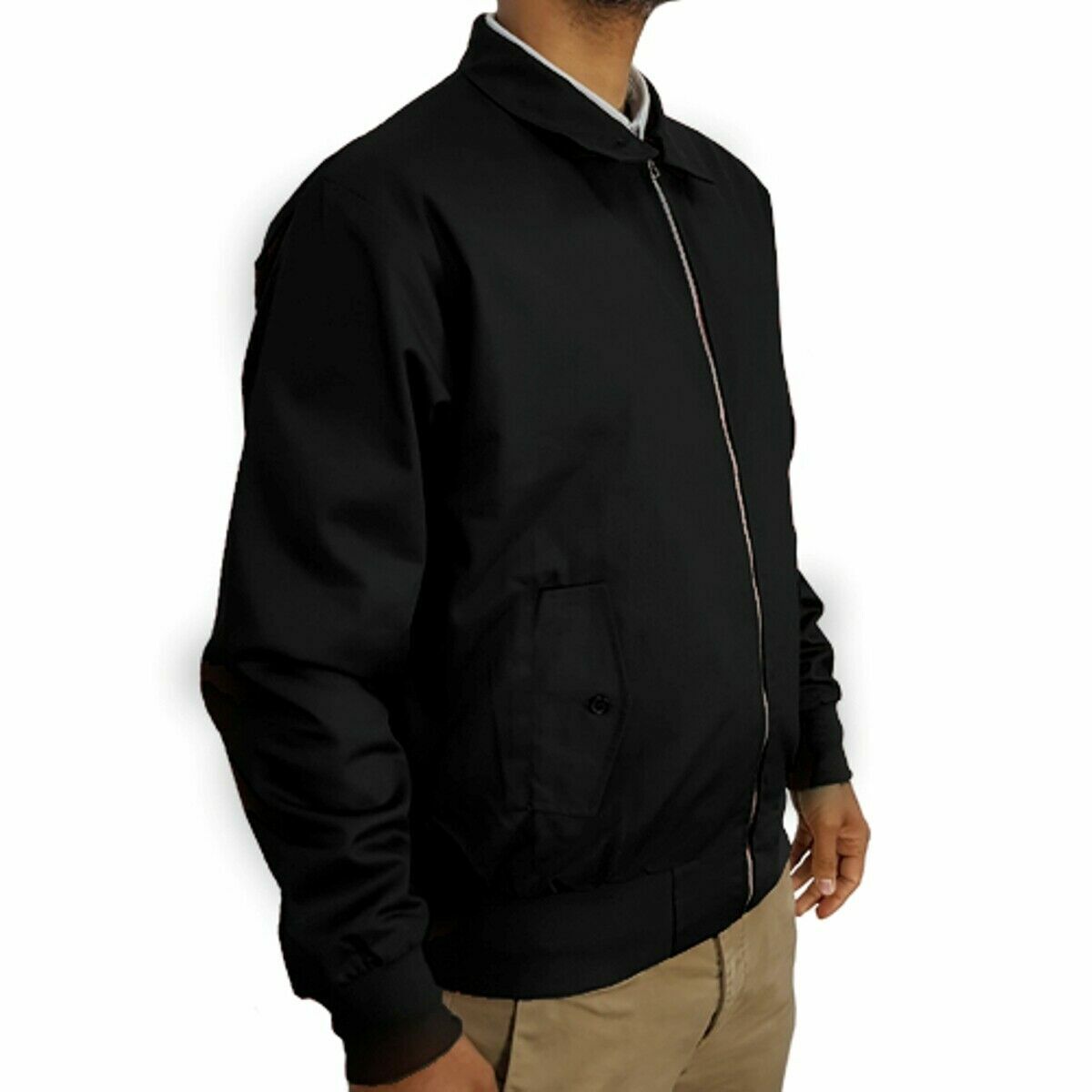 Urban Road Mens Vintage 1Harrington1 Bomber Jacket Tartan Lining