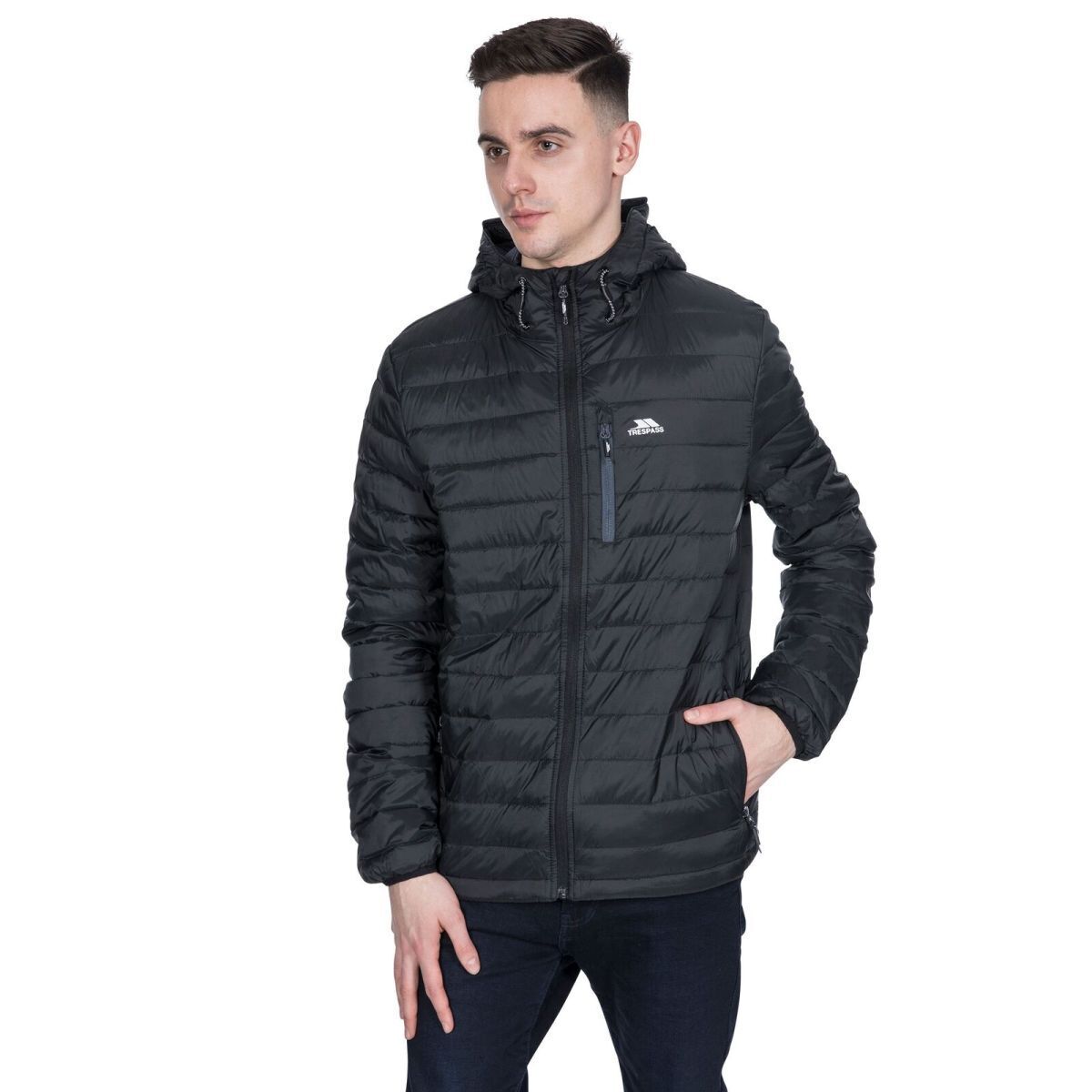 Mens Trespass Digby Packaway Down Jacket Lightweight Padded Coat