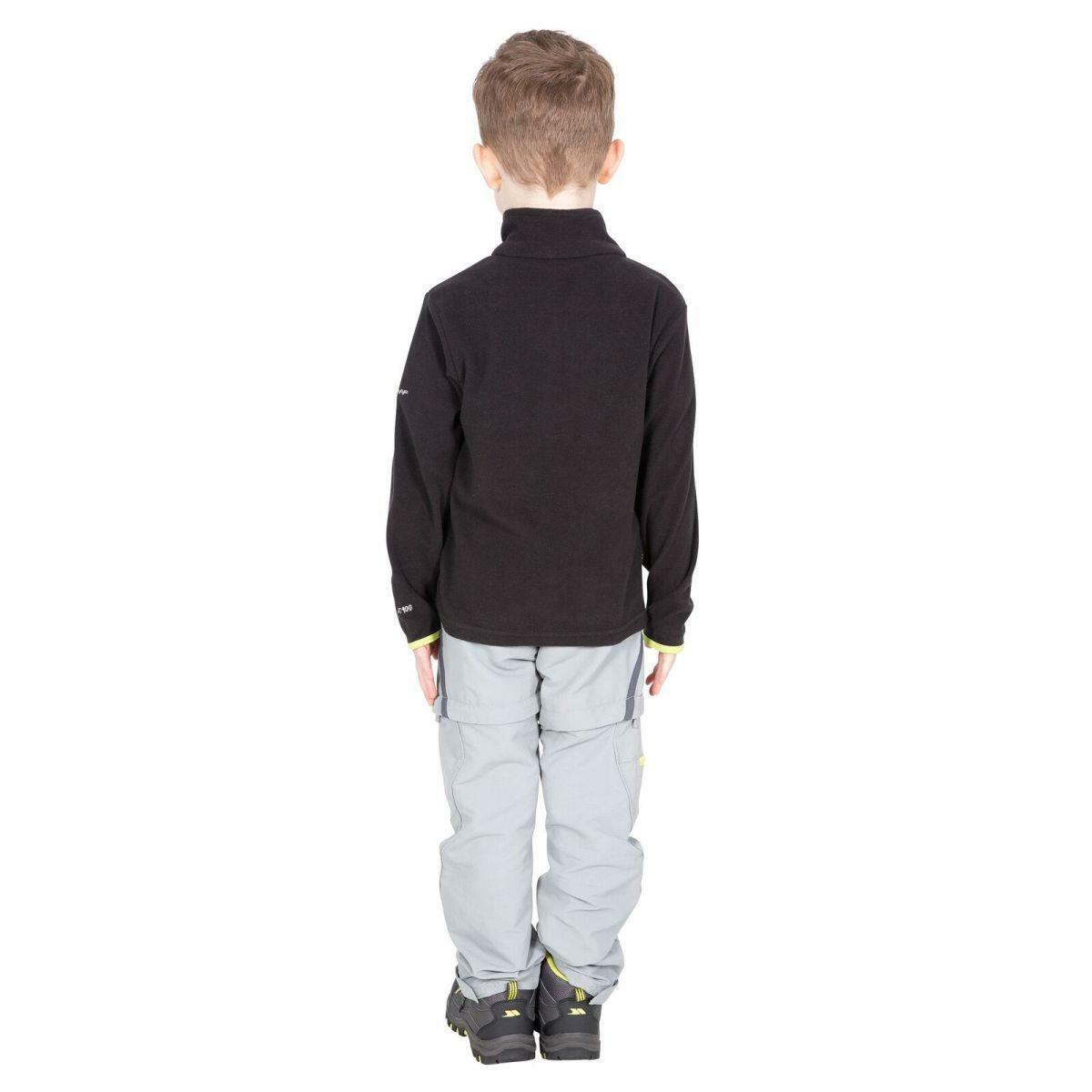 Boys Trespass Etto Lightweight Warm Fleece Jumper Zip Neck School Pull Over