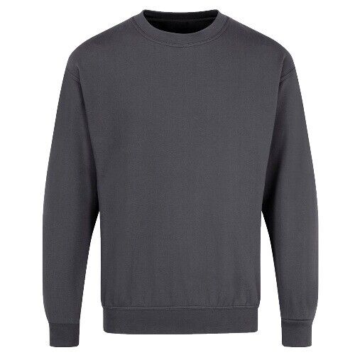 Adults Plain Classic Sweatshirt Sweater Jumper Top Casual Work Leisure Sport