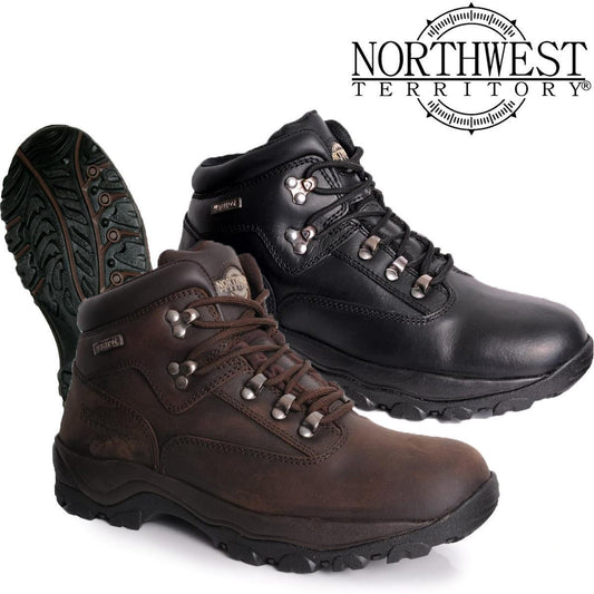 Mens Northwest Territory Inuvik Leather Top Waterproof Hiking Walking Boots