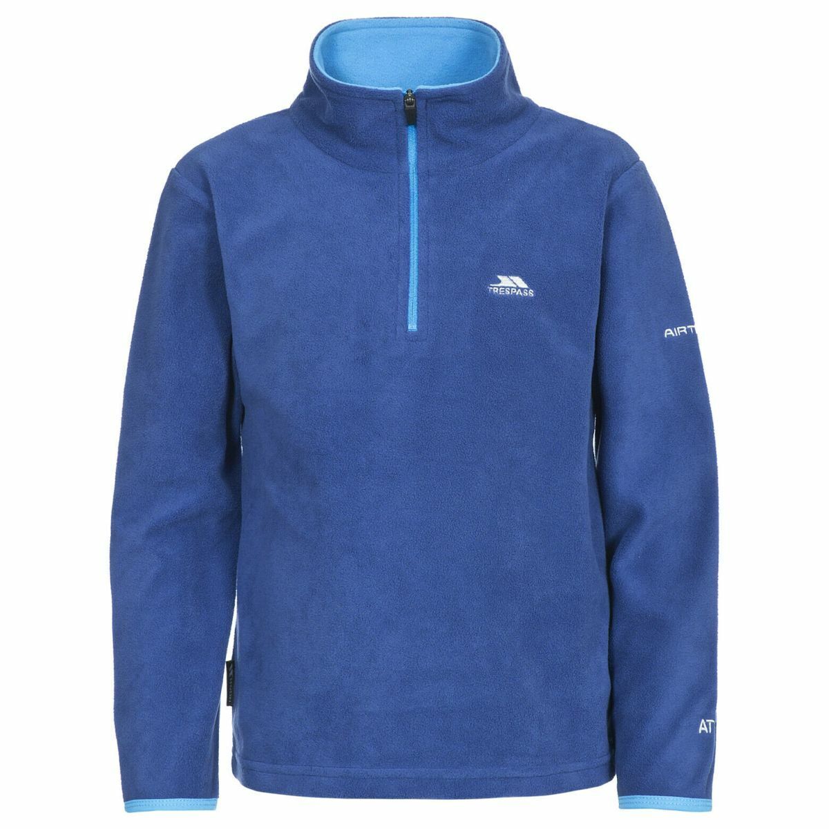 Boys Trespass Etto Lightweight Warm Fleece Jumper Zip Neck School Pull Over
