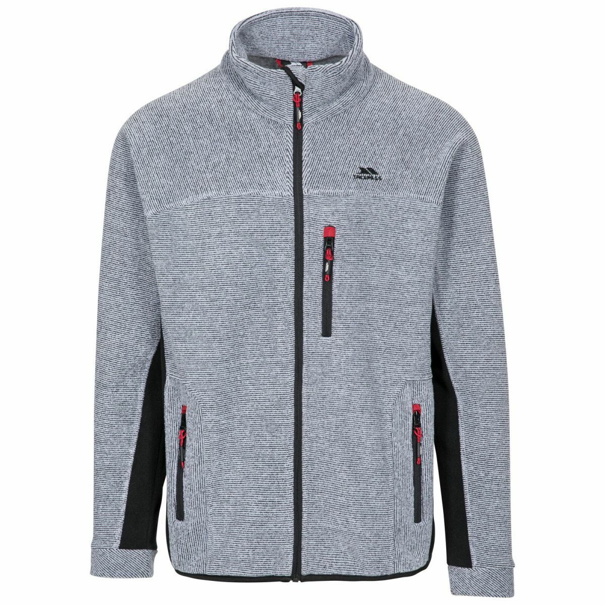 Mens Trespass Jynx Heavyweight Full Zip Fleece Jacket with Rib Effect