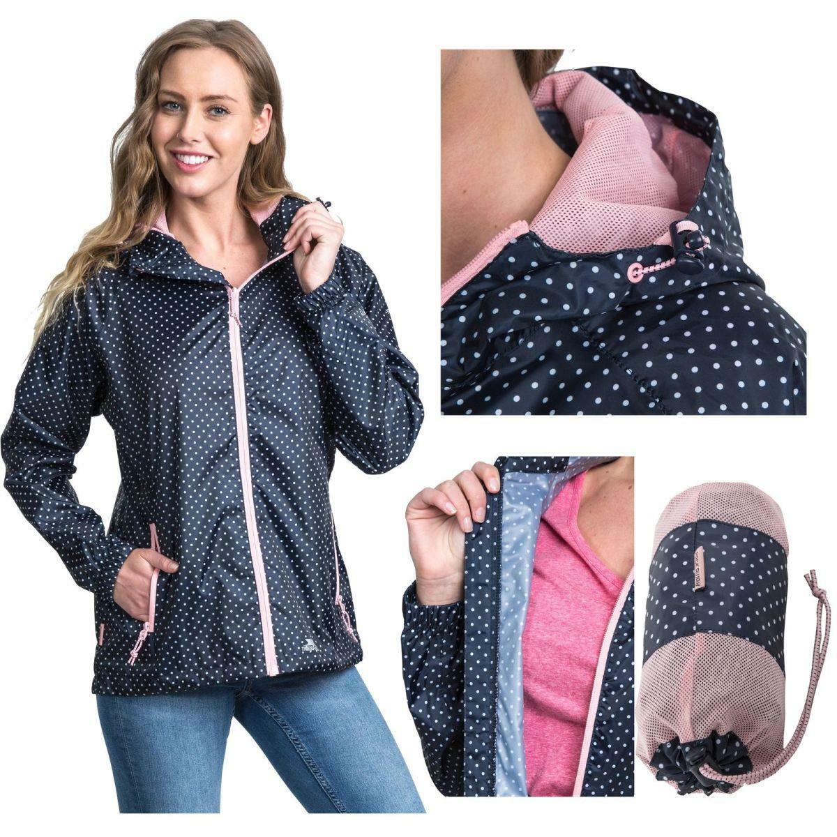Ladies Trespass Indulge Packaway Raincoat TP75 Womens Waterproof Jacket