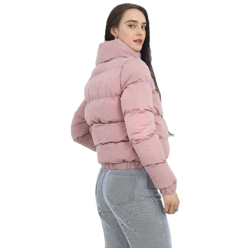 Ladies Brave Soul SLAY Padded Short Length Puffer Jacket with Large Collar