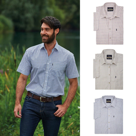 Mens Champion Short Sleeve Tattersall Shirt | Yarn Dyed Countrywear Check-shirt