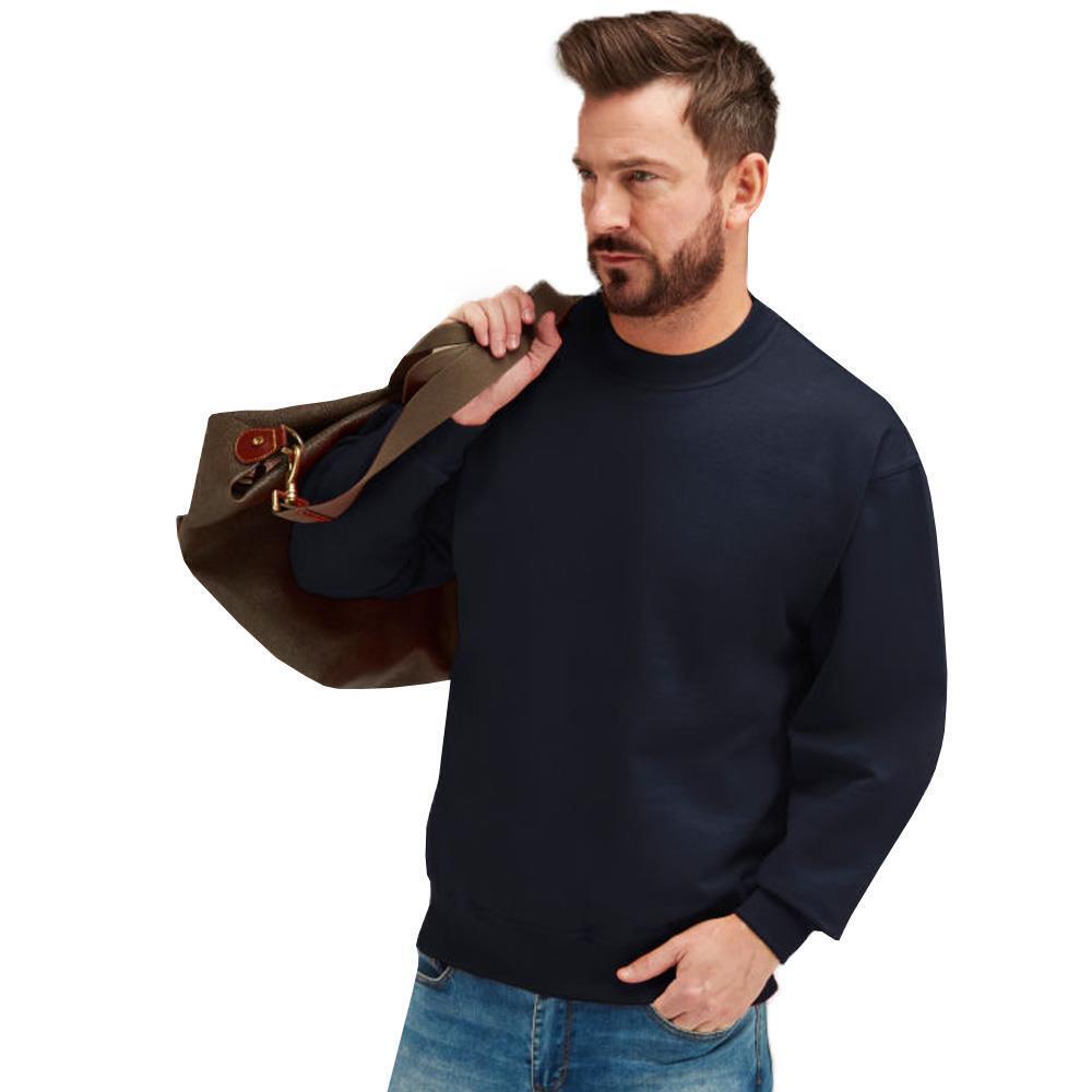 Adults Plain Classic Sweatshirt Sweater Jumper Top Casual Work Leisure Sport