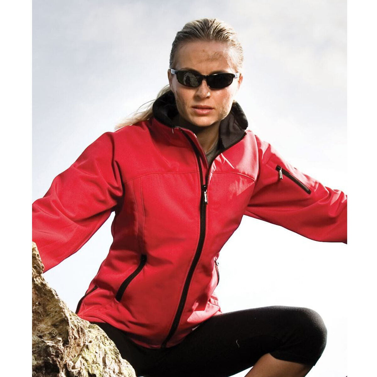 Ladies 3-Layer Stretchable Waterproof Breathable SoftShell Jacket | Embroidable