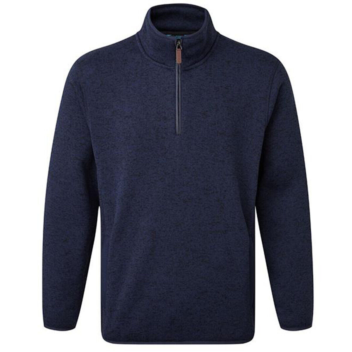 Mens Fort Easton Pullover Comfortable Fleece Sweatshirt Knitted Jumper Zip Top
