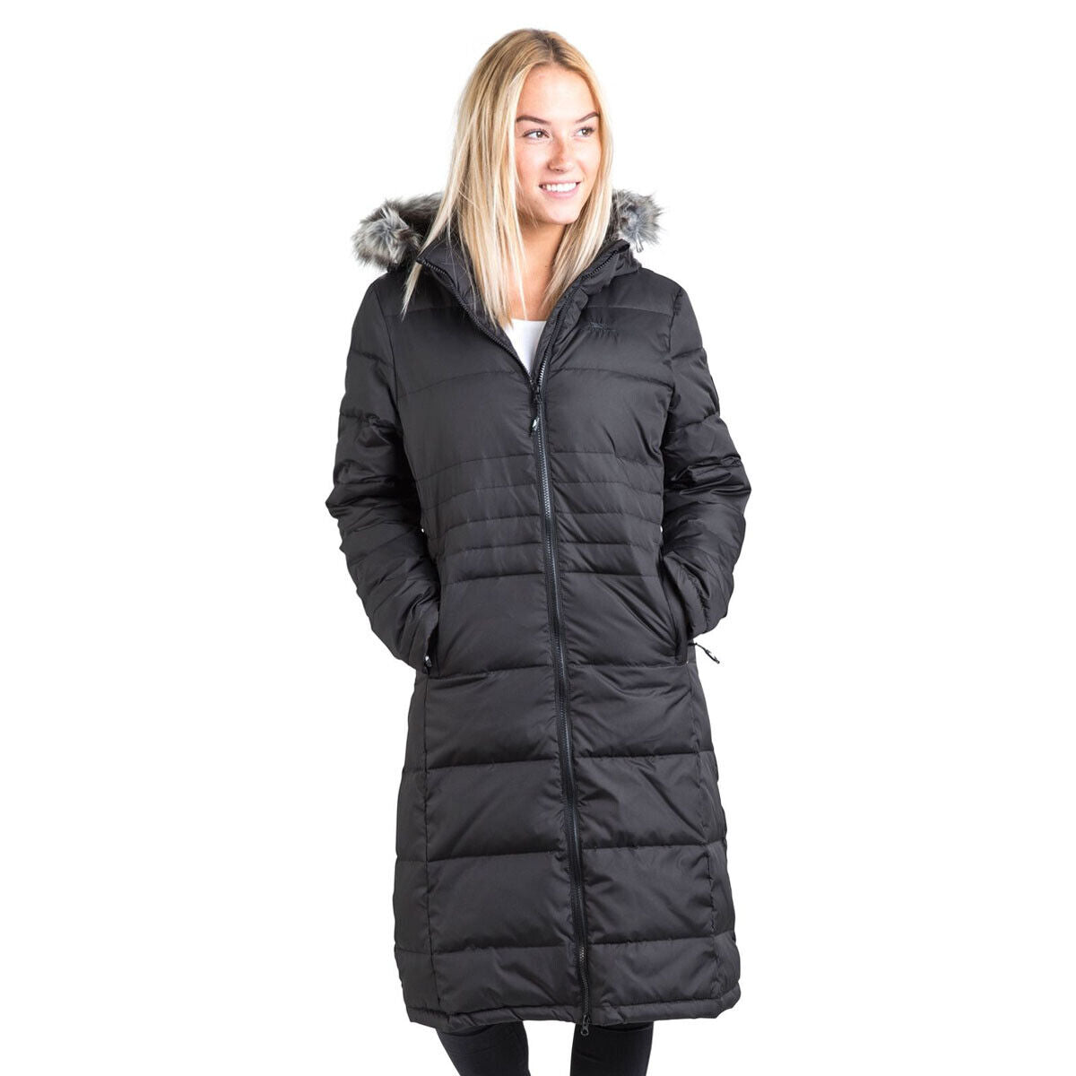 Trespass Phyllis Ladies Long Length Down Parka Coat Jacket