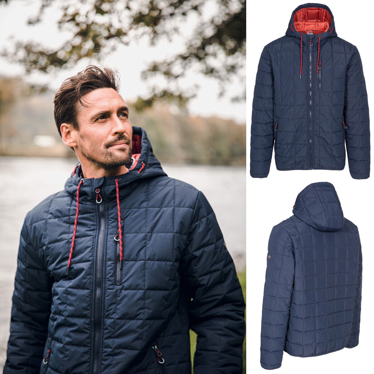 Mens Trespass WYTONHILL Casual Winter Coat Padded Jacket with Binded Cuffs & Hem
