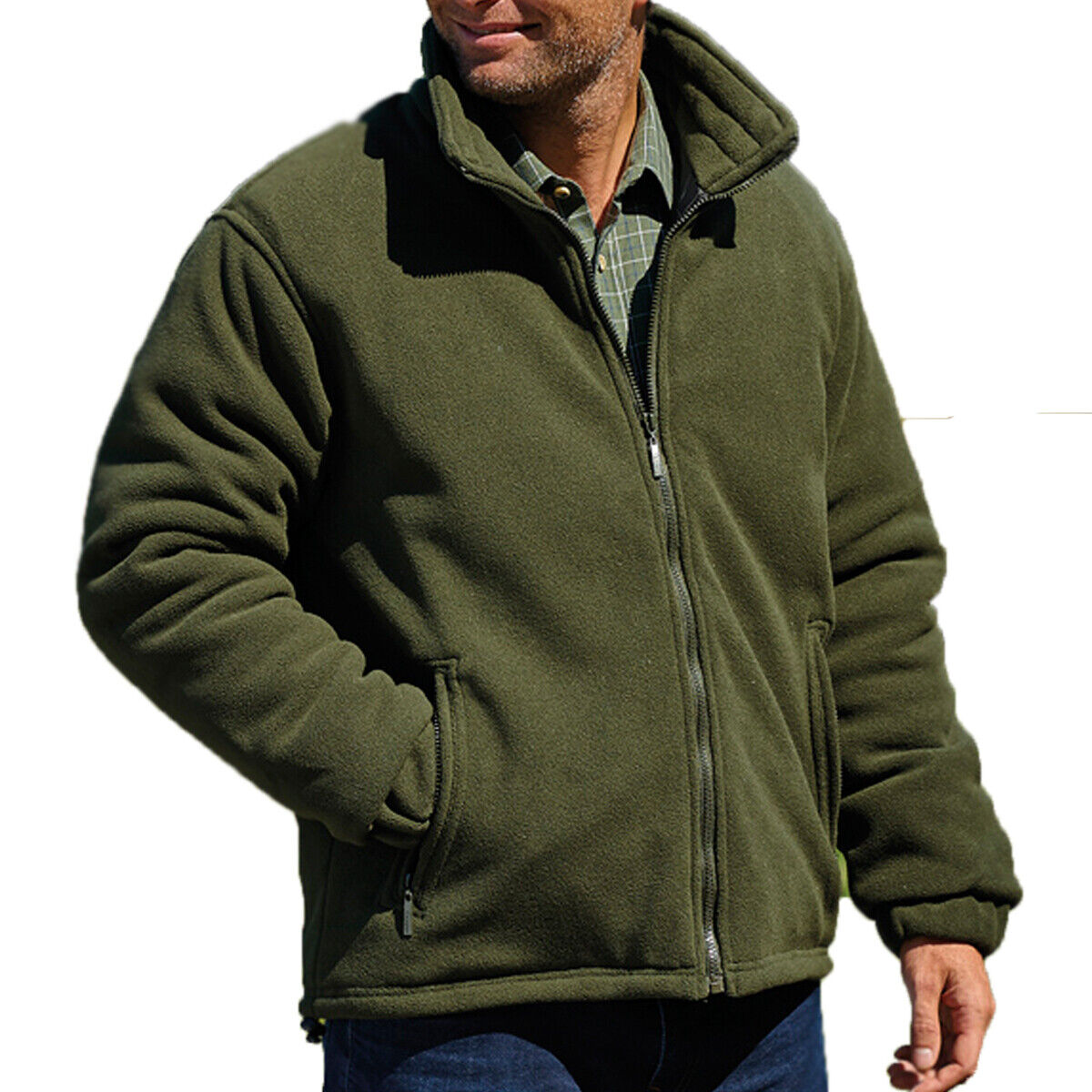 Mens Champion Glen Quilted Winter Warm Coat Padded Anti-pill Fleece Jacket