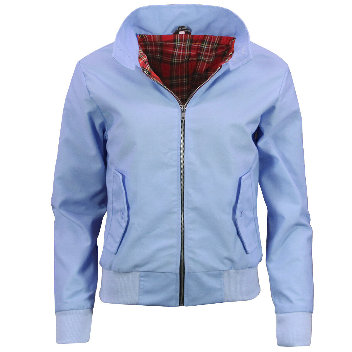 Ladies Classic Vintage Scooter Harrington Bomber Jacket | Tartan Lined | Biker