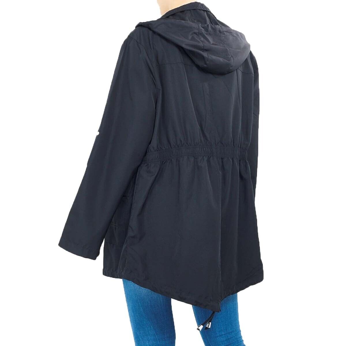 Ladies Brave Soul RAVEPLAIN Regular & Plus Size Showerproof Mac Detachable Hood