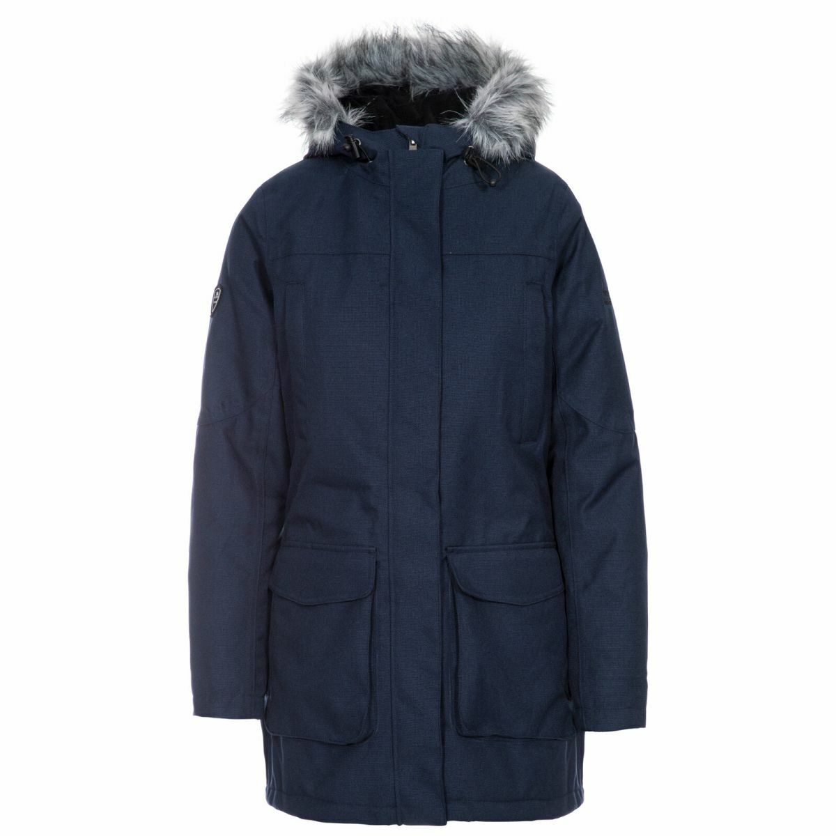 Womens Trespass Thundery Waterproof Parka Jacket | Long Hooded Coat