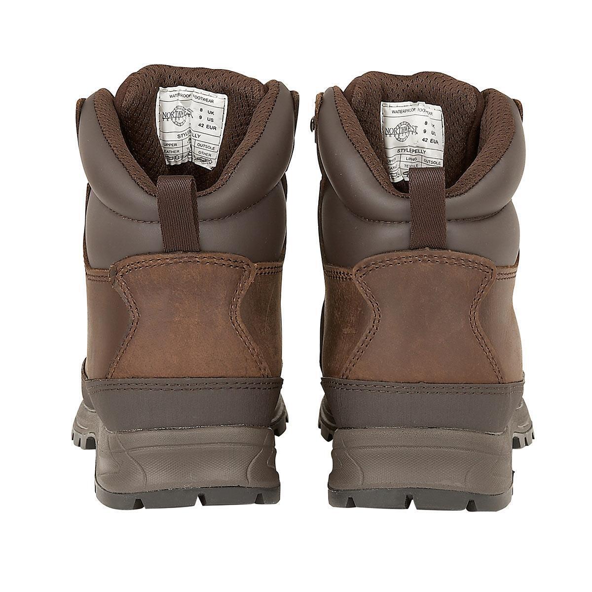 Mens Northwest Territory Pelly Leather Top Waterproof Hiking Walking Boots