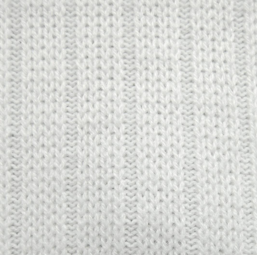 Mens Green Play Premium Ribbed V Neck White Jumper Sweater - Bowls Golf Cricket