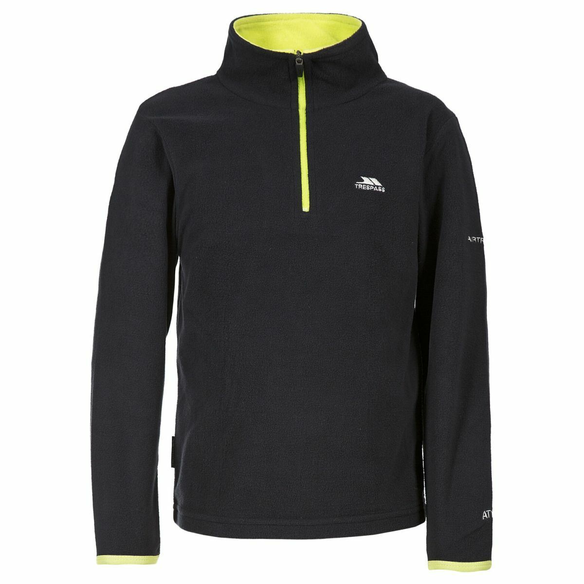 Boys Trespass Etto Lightweight Warm Fleece Jumper Zip Neck School Pull Over