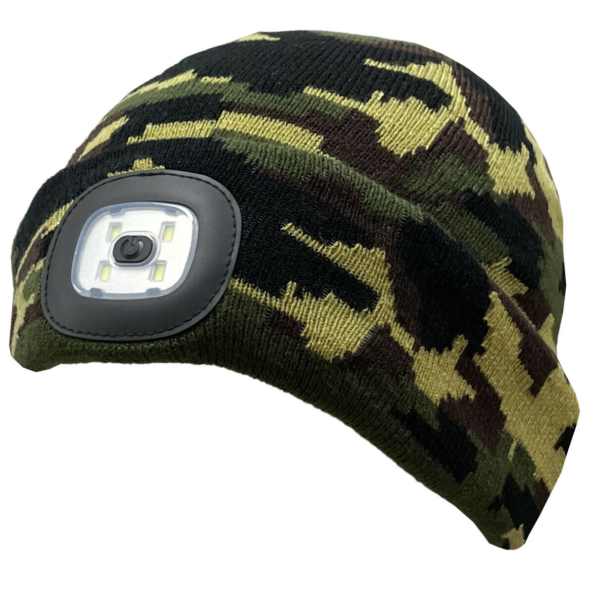 Unisex Cold Weather Winter Beanie Hat with LED Head Lights
