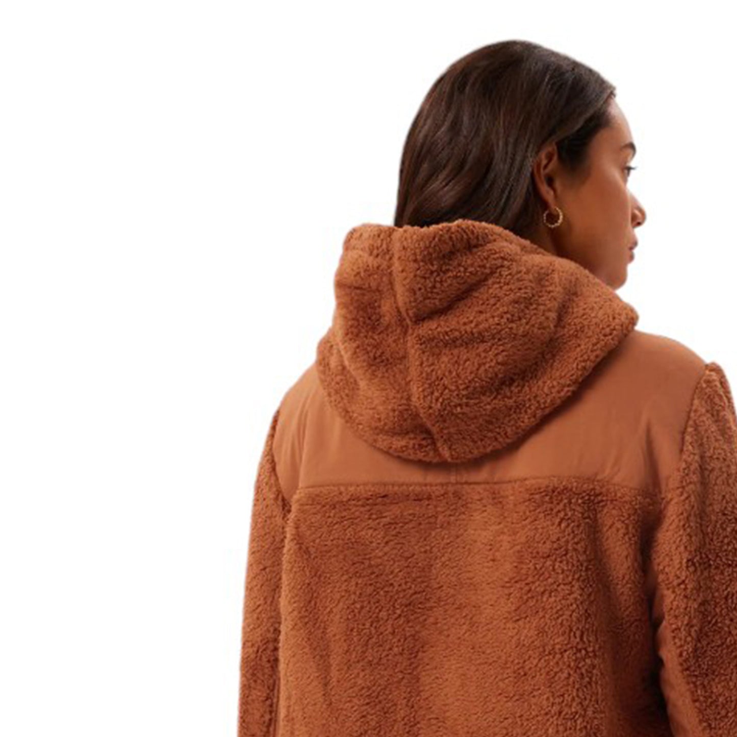 Ladies Teddy Bear Sherpa Fleece Hooded Jacket