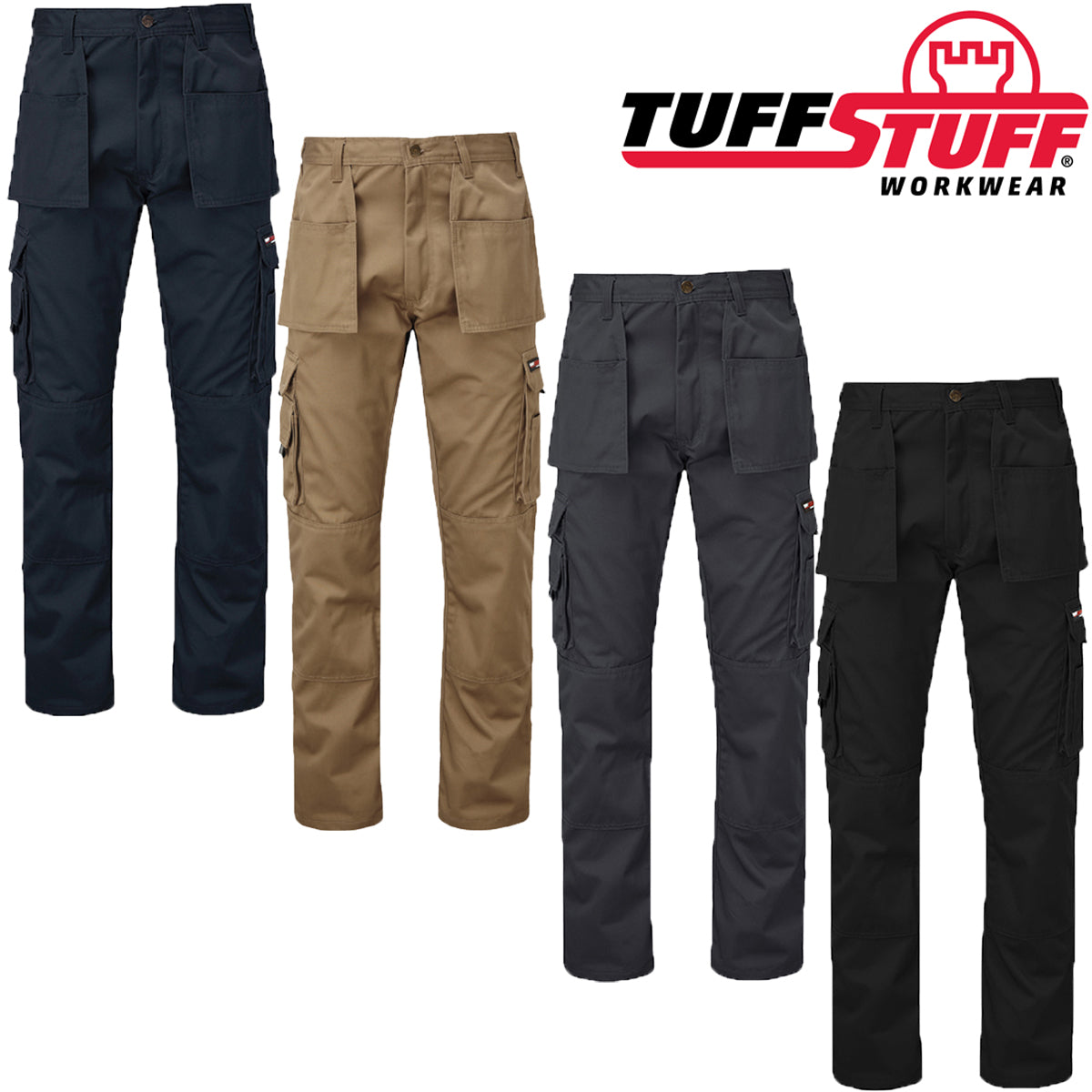 Mens Pro Cargo Combat Work Trousers