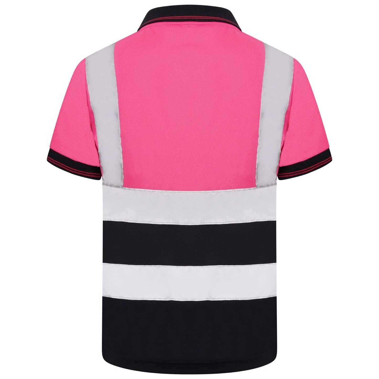 Kids Unisex Hi Vis Short Sleeve Polo Shirt