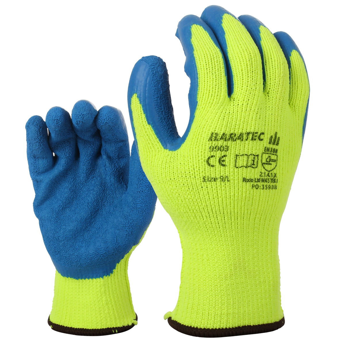 Baratec Workwear Thermal Heavy Duty Gripper Glove - 12 PACK