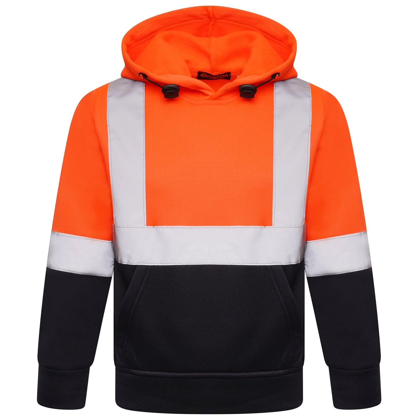 Kids Unisex Hi Vis Reflective Safety Hooded Sweatshirt