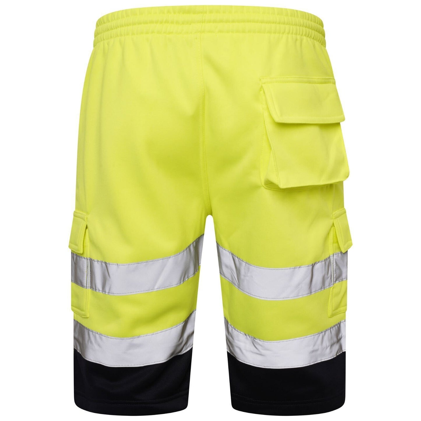 Mens Hi Vis Reflective Safety Cargo Fleece Shorts