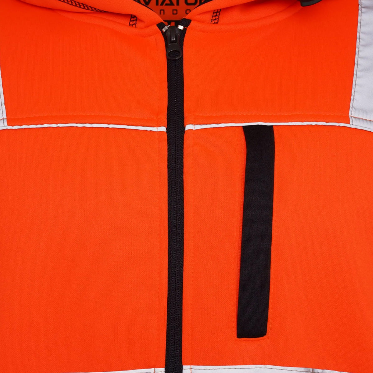 Mens AV044 Hi Vis Workwear Zip Hoodie