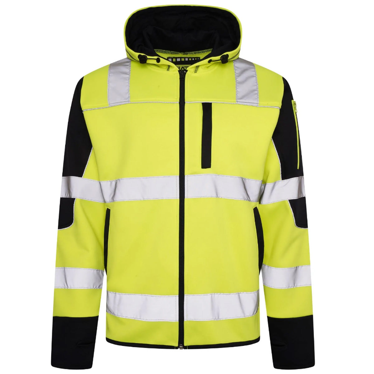 Mens AV044 Hi Vis Workwear Zip Hoodie