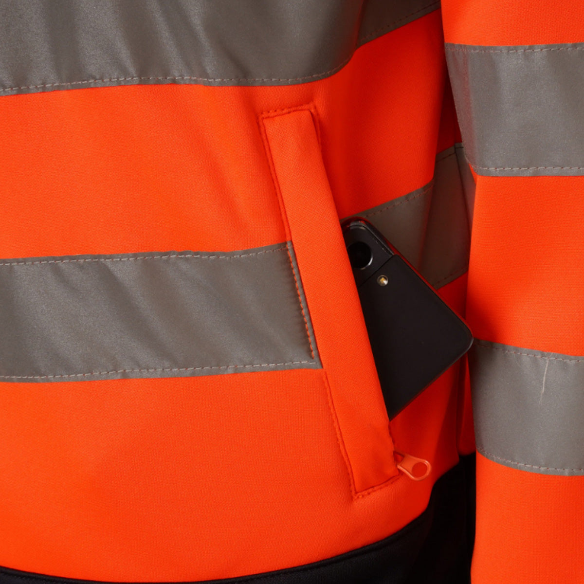 Mens AV050 Hi Vis Workwear High Neck Jacket