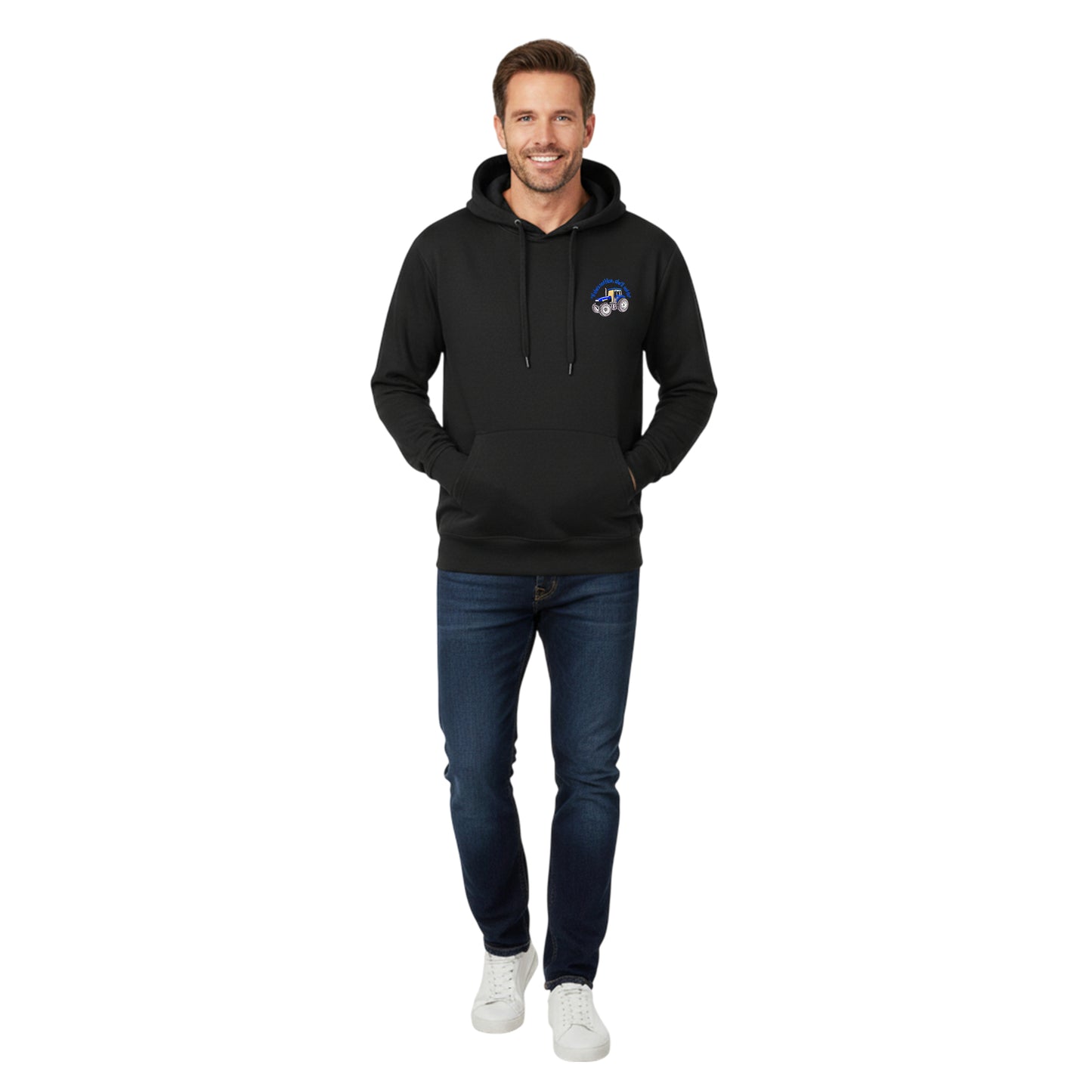 Adults Tractor Logo Embroidered Hoodie