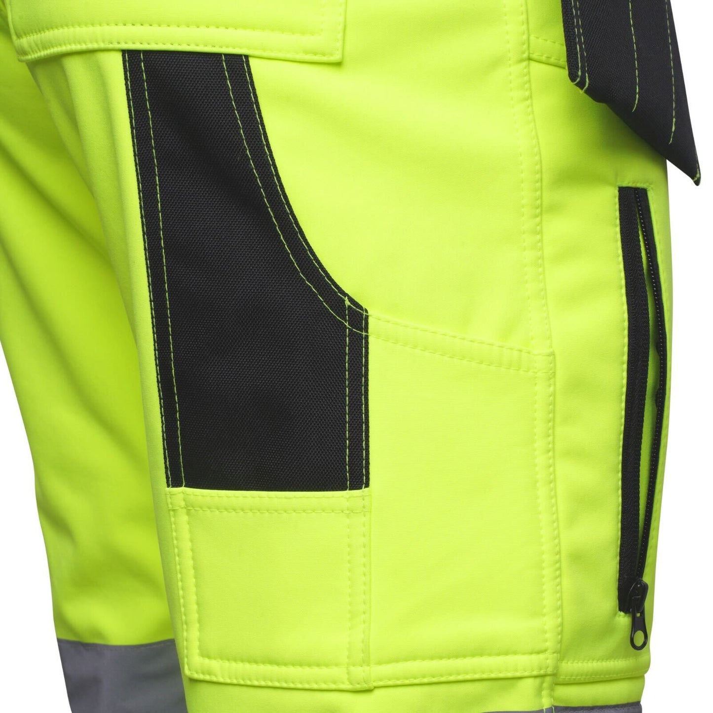 Mens Hi Vis Softshell Waterproof Cargo Trousers