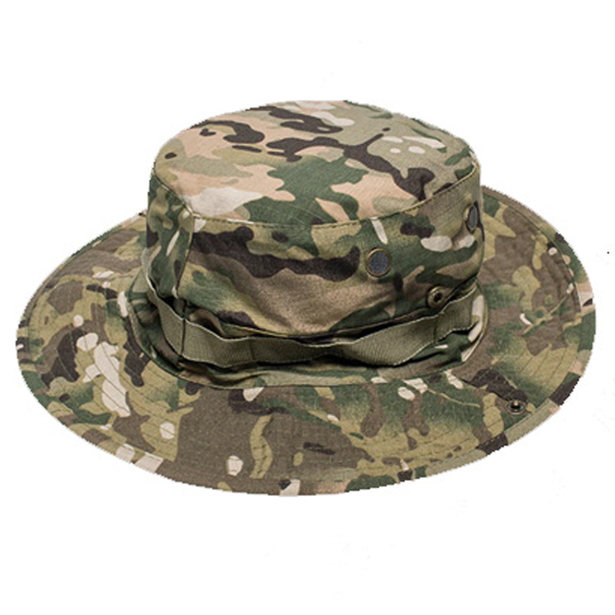 Mens Safari Jungle Bucket Boonie Bush Hat with Wide Brim & Chin Strap