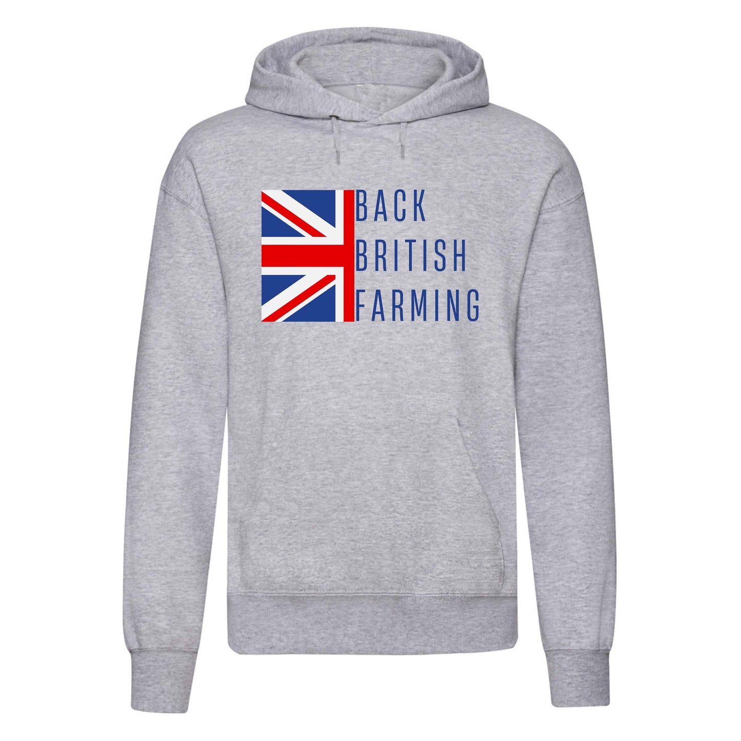 Adults "Back British Farming" Printed Pullover Hoodie